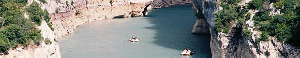 Var, lac de Sainte Croix, embouchure du Verdon